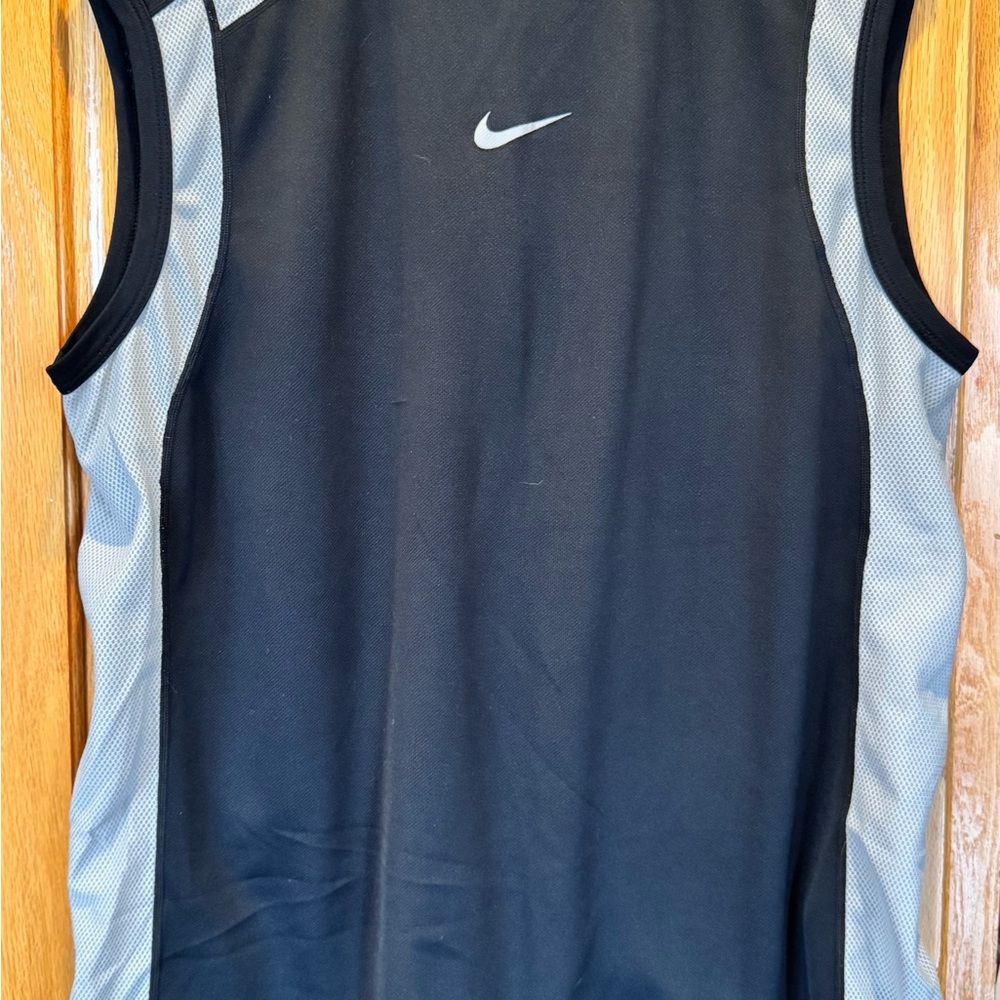 Nike Black Tank Top with Light Gray Panels